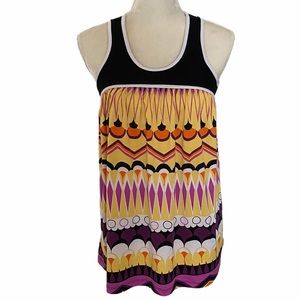 Rampage Sleeveless Racerback Tank‎ Multicolor sz S
